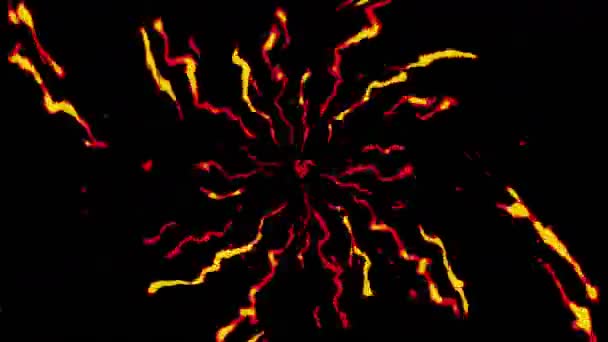 Túnel Chamas Com Linhas Velocidade Dos Desenhos Animados Raios Quadrinhos — Vídeo de Stock