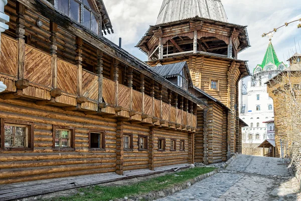 Parete di legno del Cremlino a Izmailovo — Foto Stock