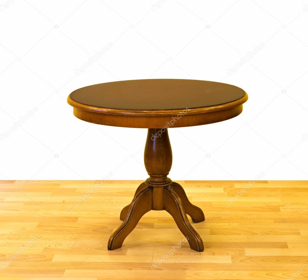 Round wooden table