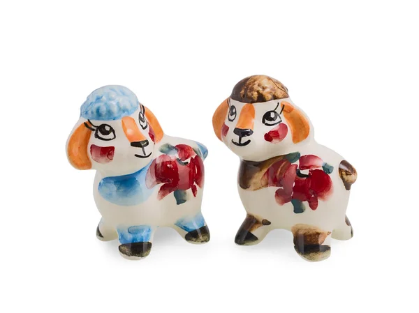 Two ceramic lambs — Stock Photo, Image