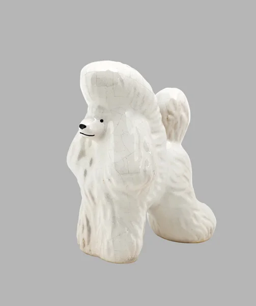 White porcelain poodle — Stock Photo, Image