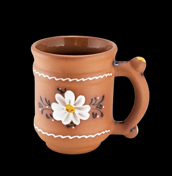 Boyalı kil kupa