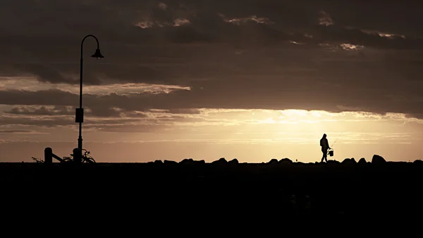 Fisherman in melbeourne — Stock Photo, Image