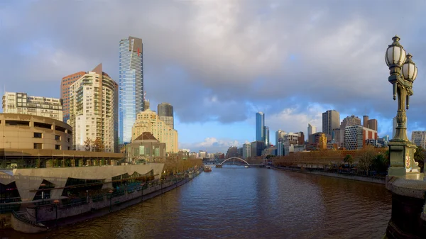 Melbourne w pochmurny poranek — Zdjęcie stockowe