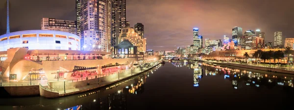 Melbourne město a řeku yarra — Stock fotografie