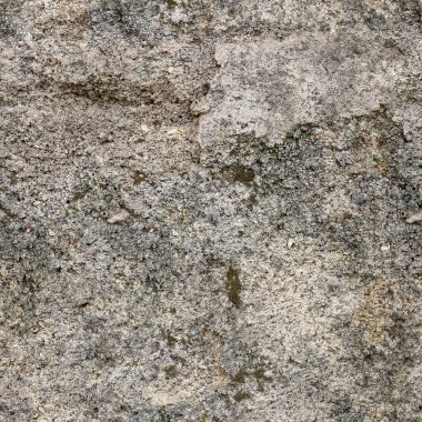 Koyu gri, eskimiş beton, dikişsiz doku. Eski duvar arkaplanı