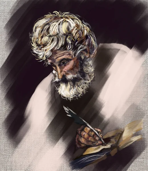 Hippocrates Een Oude Griekse Genezer Arts Filosoof — Stockfoto