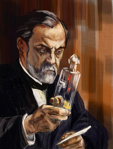 Een Reeks Grote Wetenschappers Louis Pasteur Een Franse Chemicus Microbioloog — Stockfoto