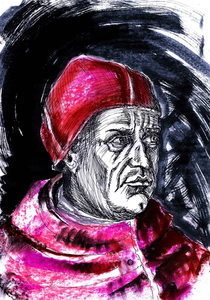 Серия Papes Иоанн Xxii Жак Дуэз Главой Католической Церкви Августа — стоковое фото