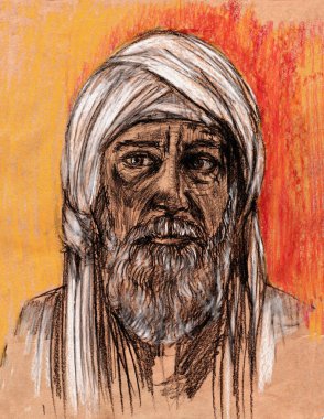 İslam âlimleri serisi. Muhyiddin Ebu Abdullah Muhammed ibn Ali el Endülüs, Sufizmin en büyük temsilcisi ve teorisyeni olan Müslüman İspanya 'lı bir din adamı..