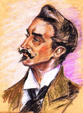 Bir dizi büyük yazar. Marcel Proust, 1871 doğumlu. Fransız yazar.
