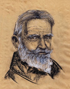 Bir dizi büyük yazar. George Bernard Shaw; 1856, Dublin, İngiltere ve İrlanda Birleşik Krallığı doğumlu. İrlandalı oyun yazarı ve romancı, Nobel Edebiyat Ödülü sahibi.