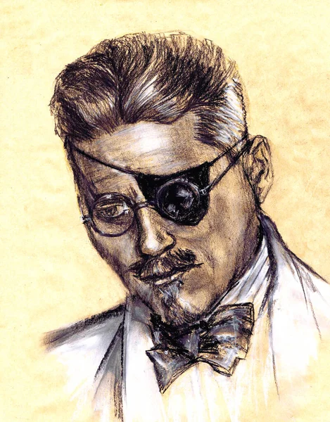 Híres Írók Sorozata James Joyce Író Költő Modernizmus Képviselője — Stock Fotó