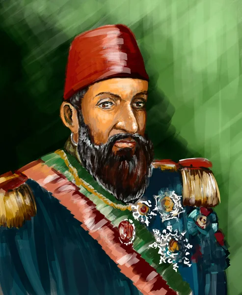 Серія Великих Турків Абдул Хамід Султан Османської Імперії Останній Автократичний — стокове фото