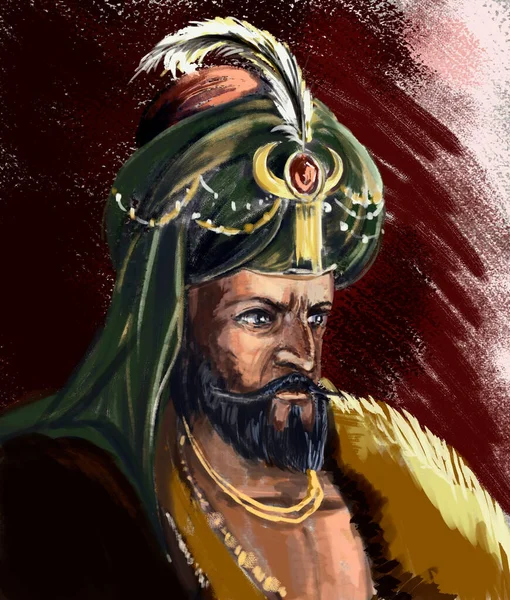 伟大的土耳其人系列 征服者穆罕默德二世 也被称为穆罕默德 法蒂赫 穆罕默德大帝 征服者穆罕默德是奥斯曼苏丹 — 图库照片