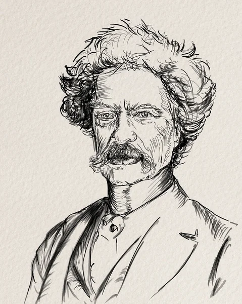 Samuel Langhorne Clemens 1835 1910 Takma Adıyla Mark Twain Amerikalı — Stok fotoğraf