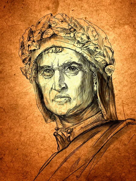 Dante Alighieri Italian Poet Thinker Theologian One Founders Literary Italian — Stock Photo, Image