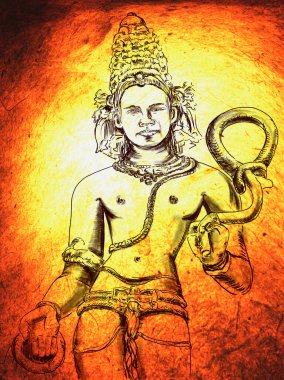 Hindu Tanrıçası. Lord Varuna Hinduizm 'de saygı görür. Su Tanrısı ve saltanatı sualtı dünyasına kadar uzanır.. 