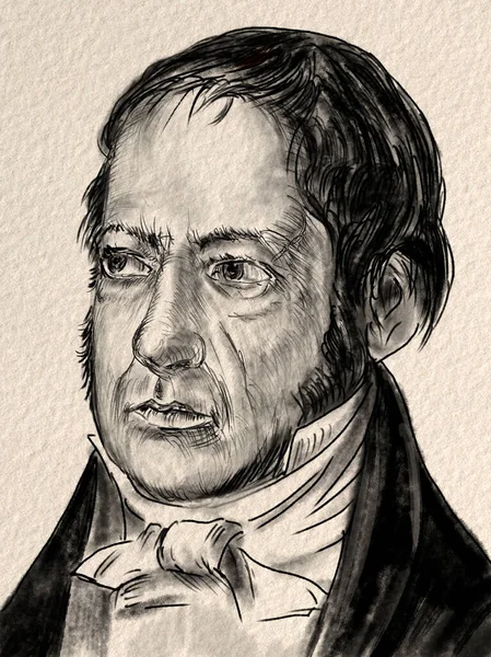 Famosa Série Cientistas Georg Wilhelm Friedrich Hegel Filósofo Alemão Dos — Fotografia de Stock