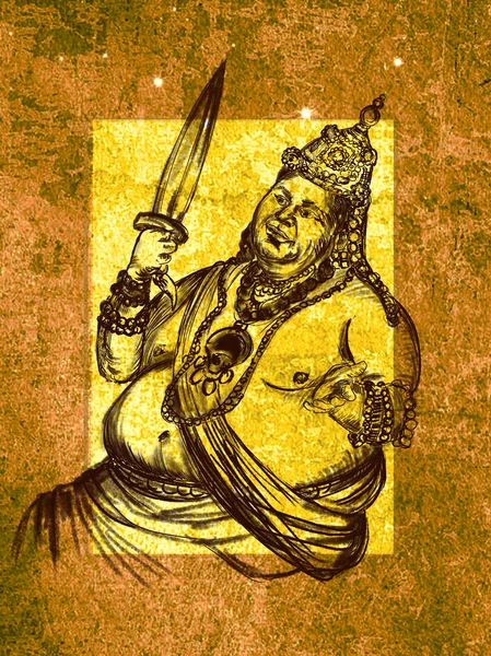 Seria Starożytnych Bogów Agni Indyjski Bóg Ognia Ogniska Ognia Ofiarnego — Zdjęcie stockowe