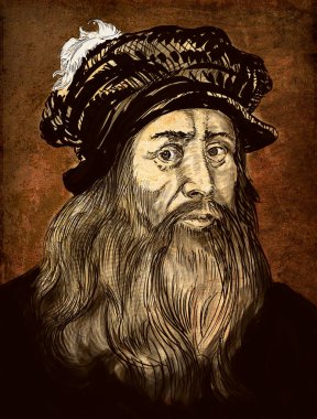 Leonardo da Vinci, şimdiye kadar yaşamış en yetenekli insanlardan biri olarak kabul edilen yüksek rönesans döneminin bir İtalyan çokmatematiğidir..