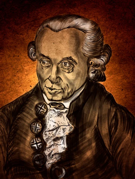 Bir dizi büyük bilim adamından. Immanuel Kant bir Alman düşünür, klasik felsefenin kurucusu ve eleştiri teorisidir..