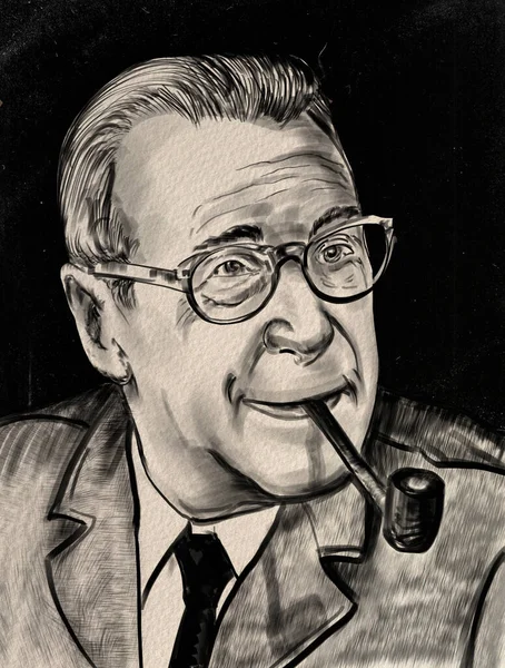 Georges Joseph Christian Simenon Fue Escritor Belga — Foto de Stock
