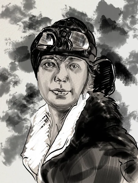Amelia Earhart (b.1897), Atlantik Okyanusu 'nu tek başına geçen ilk kadın pilot..