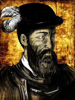 Alonso de Ojeda, İspanyol seyir subayı ve fatihi. Ojeda, Kristof Kolomb 'la ikinci yolculuğuna çıktı.