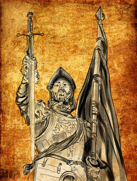 Vasco Nunez de Balboa, Spanish conquistador and explorer, who was head of the first stable settlement on the South American continent 