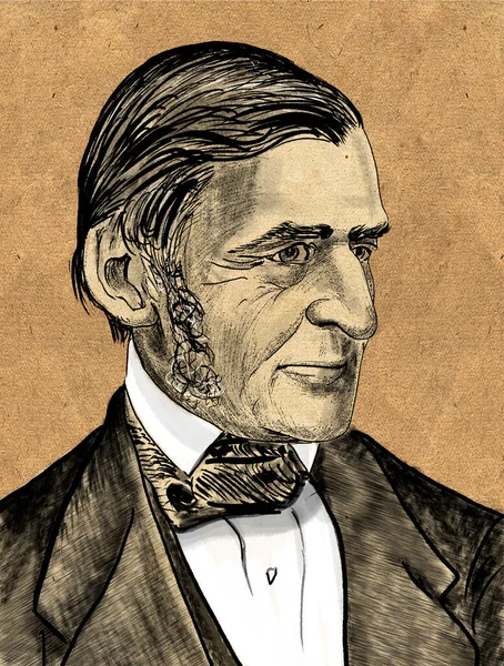 Ralph Waldo Emerson Que Usou Seu Nome Meio Waldo Era — Fotografia de Stock