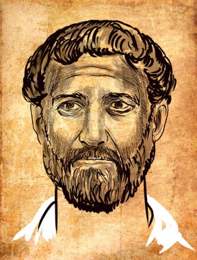 Antoninus Pius, Roman emperor Mild-mannered and capable, he was the fourth of the five good emperors clipart