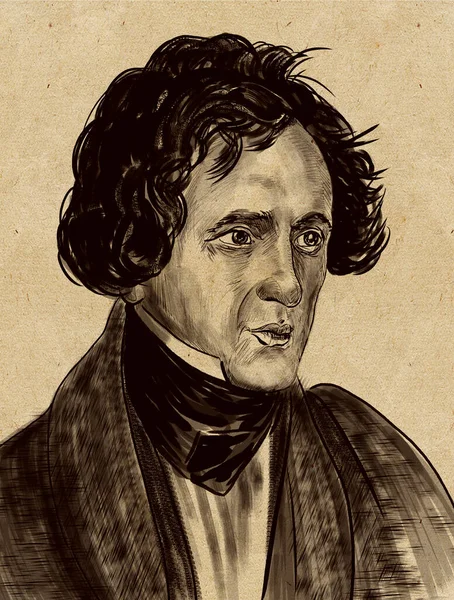 Jakob Ludwig Felix Mendelssohn Bartholdy Conocido Como Felix Mendelssohn Fue — Foto de Stock