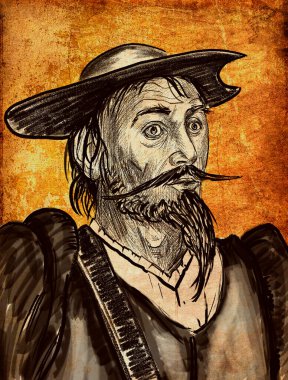 Don Kişot de la Mancha, İspanya 'nın orta kesimindeki La Mancha bölgesinden orta yaşlı bir beyefendidir. Miguel de Cervantes 'in İspanyol romanı.