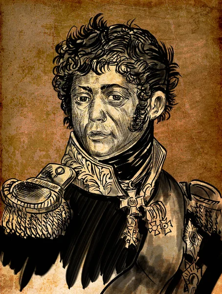 Prins Dmitrij Vladimirovitj Golitsyn Var Rysk Kejserlig Kavallerigeneral Framträdande Napoleonkrigen — Stockfoto