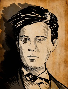 Arthur Rimbaud, French poet and adventurer who won renown in the Symbolist movement and markedly influenced modern poetry.  clipart