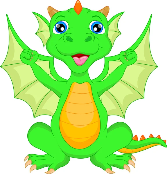 Schattig baby dinosaurus cartoon — Stockvector