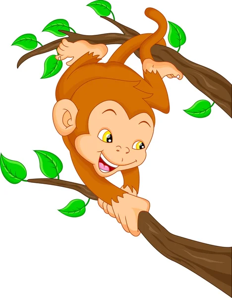 Desenho animado macaco bonito —  Vetores de Stock