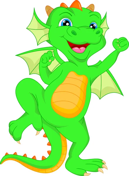 Schattig baby dinosaurus cartoon — Stockvector