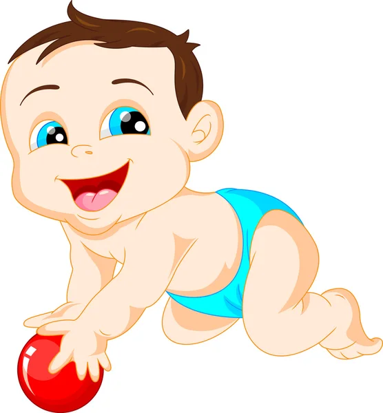 Schattige baby cartoon — Stockvector