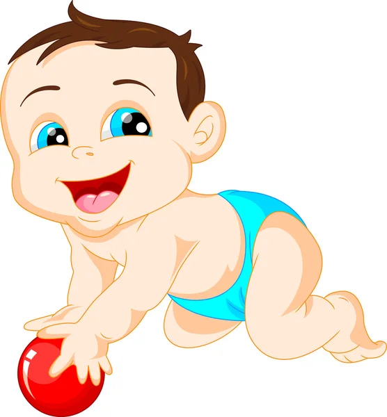 Cute baby cartoon — Stock Vector