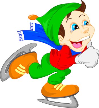 Şirin çocuk buz pateni