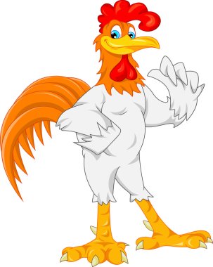cute rooster cartoon clipart