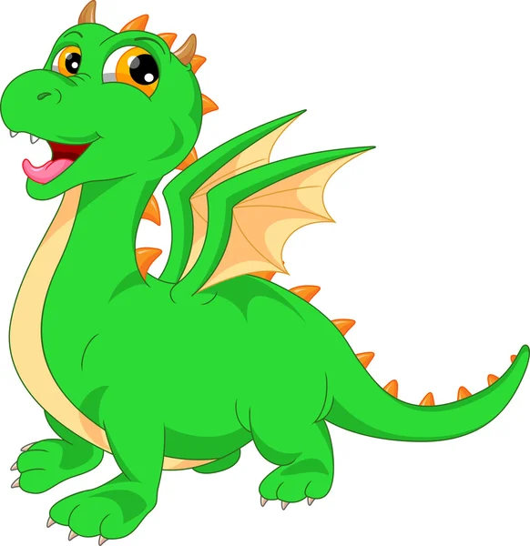 Schattig baby dinosaurus cartoon — Stockvector