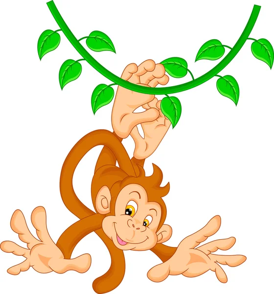 Χαριτωμένο καρτούν μαϊμού — Διανυσματικό Αρχείο