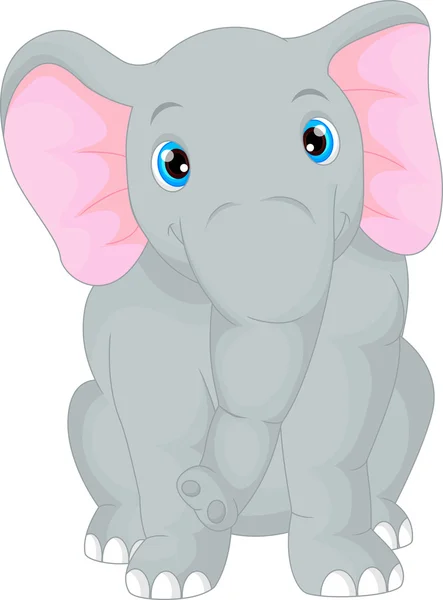 Cute baby elephant — Stock Vector