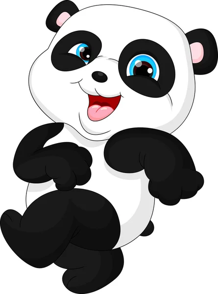 Cute funny baby panda cartoon Stock Vector Image by ©lawangdesign #102065110