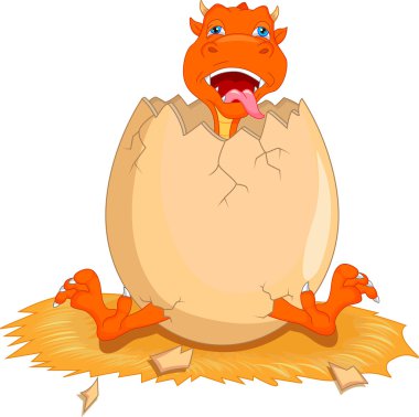 yumurtadan sevimli yangın dragon çizgi film