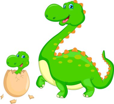 Anne ve bebek dinozor tarama