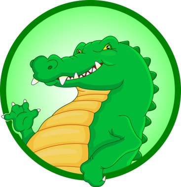 şirin timsah karikatür sallayarak